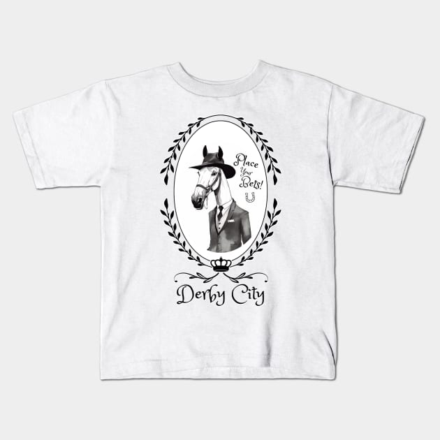 Derby City Collection: Place Your Bets 4 Kids T-Shirt by TheArtfulAllie